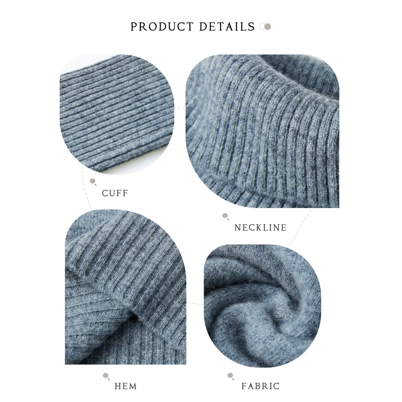 Amelia Cashmere Turtleneck Sweater